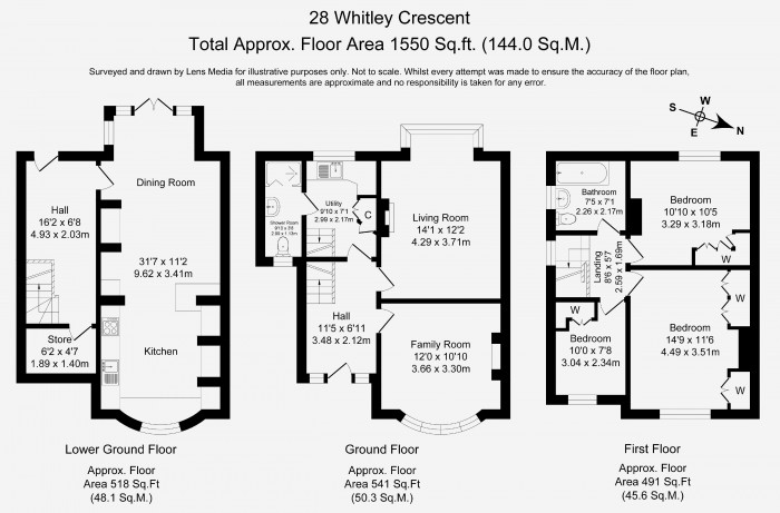 Floorplans For Whitley Crescent, Whitley, Wigan, WN1 2QS