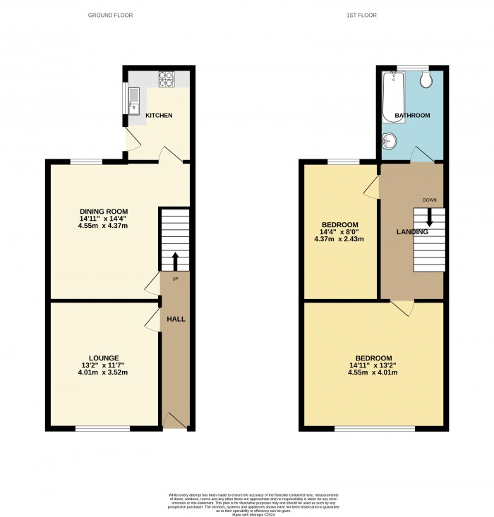 Floorplans For Brookhouse Street, Wigan, WN1 3EY