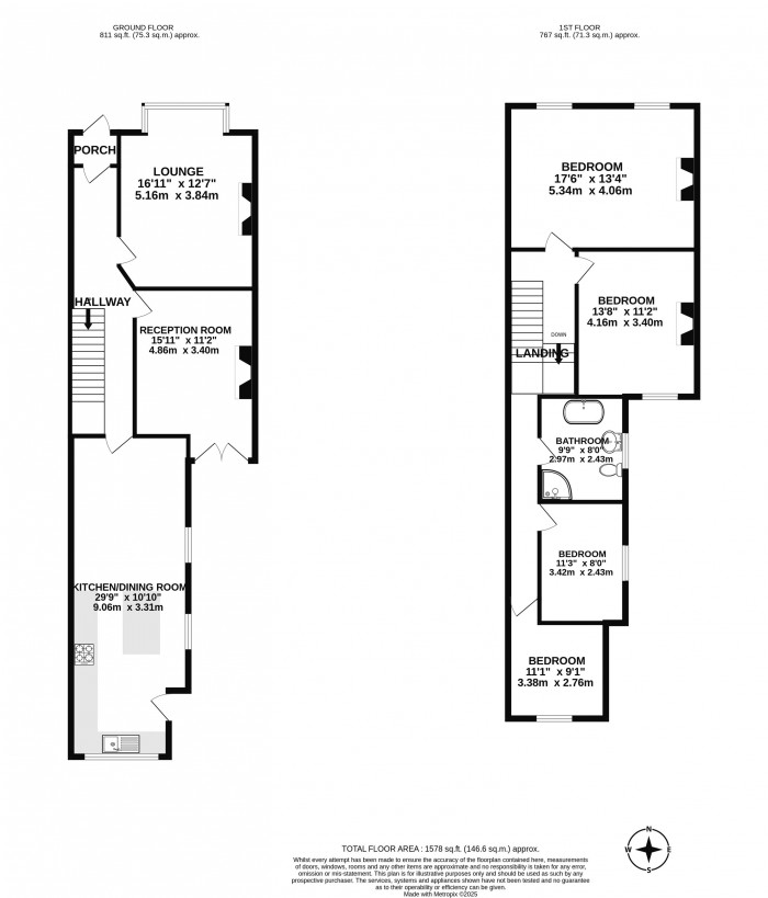 Floorplans For Park Road, Wigan, WN6 7AA