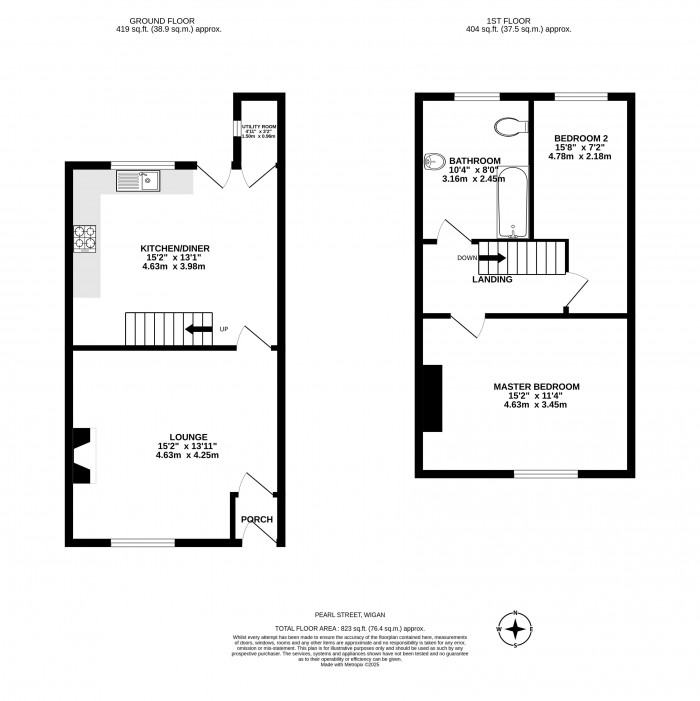 Floorplans For Pearl Street, Wigan, WN6 7HL