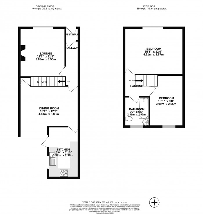 Floorplans For Northumberland Street, Wigan, WN1 3PZ