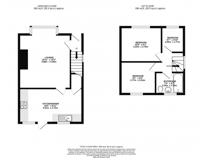 Floorplans For Thompson Street, Whelley, Wigan