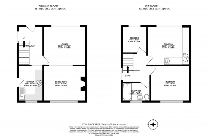 Floorplans For Ross Close, Whelley, Wigan, WN2 1BH