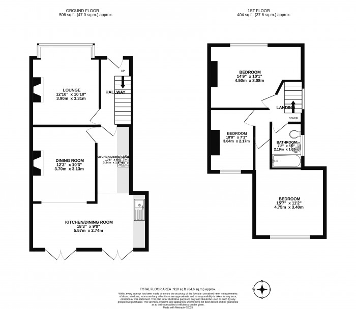 Floorplans For Lessingham Avenue, Wigan, WN1 2HX