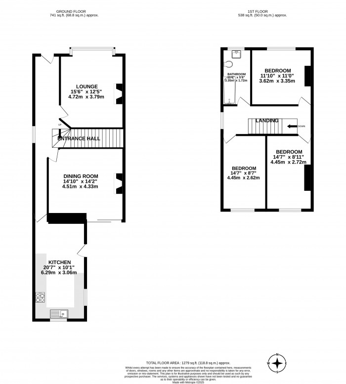 Floorplans For Kenyon Road, Wigan, WN1 2DQ