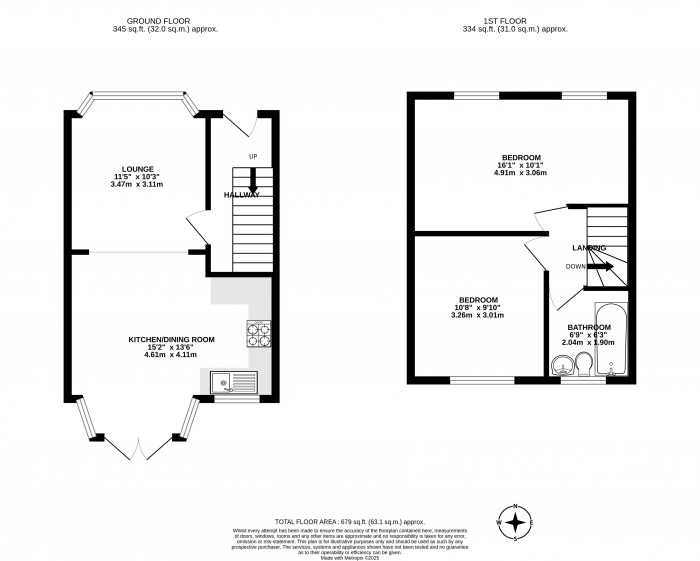 Floorplans For Holme Terrace, Swinley, Wigan, WN1 2HF