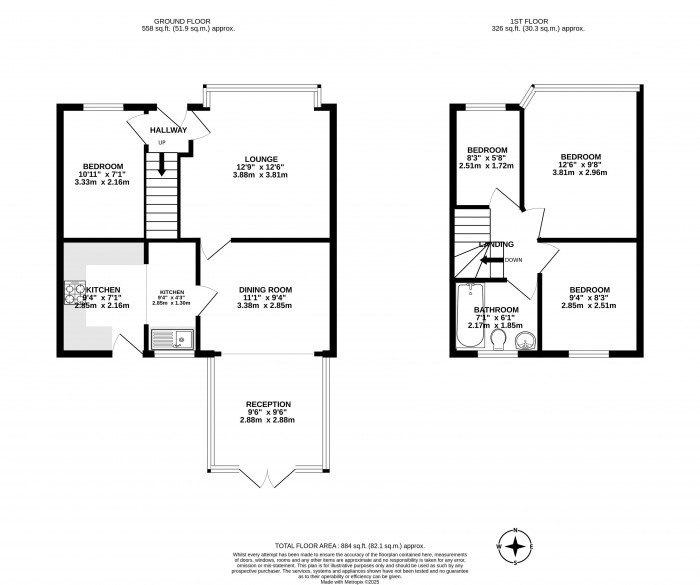 Floorplans For Baytree Road, Wigan, WN6 7RN
