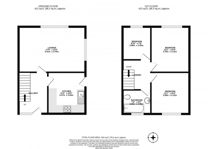 Floorplans For Hazel Avenue, Wigan, WN6 8QT
