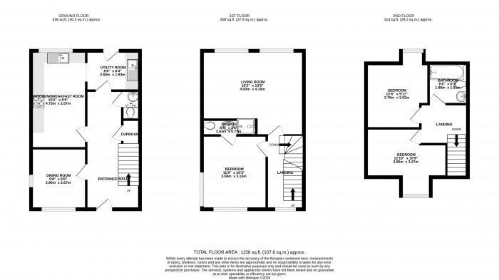 Floorplans For Trevore Drive, Standish, Wigan