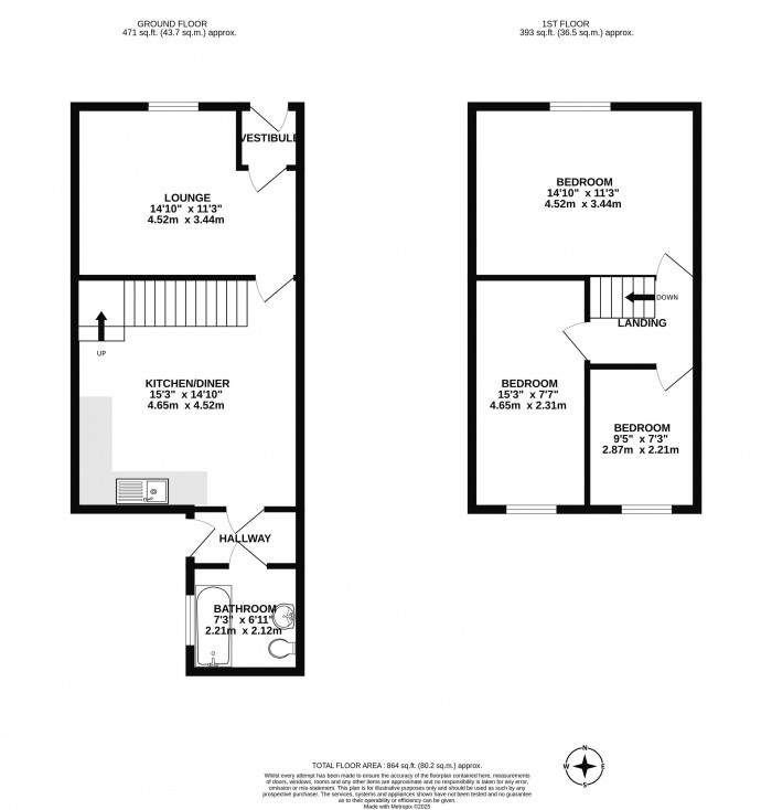 Floorplans For Derby Street, Ince, Wigan