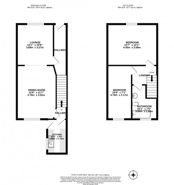 Floorplans For Ince Green Lane, Ince, Wigan, WN2 2DG