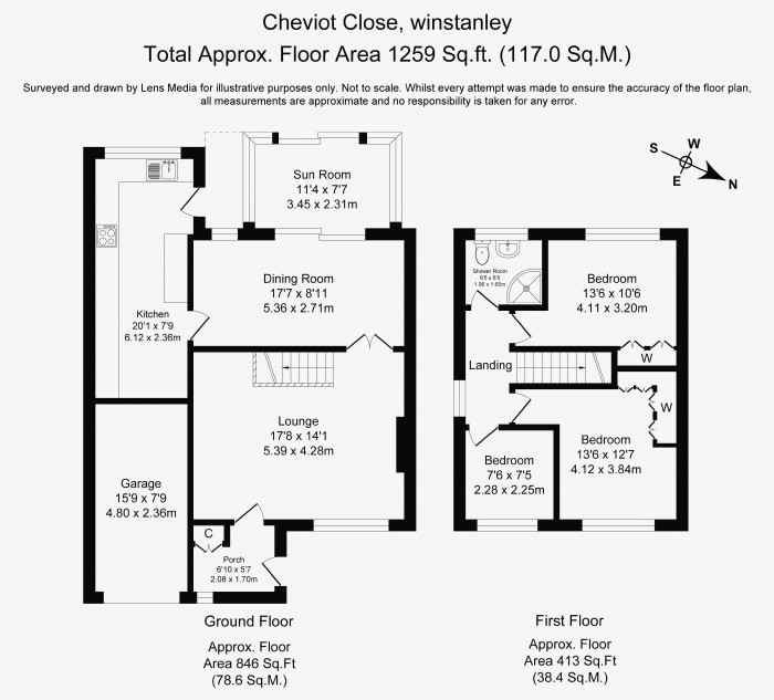 Floorplans For Cheviot Close, Winstanley, Wigan