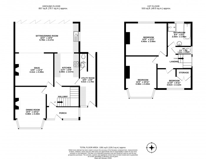 Floorplans For Whitley Crescent, Whitley, Wigan