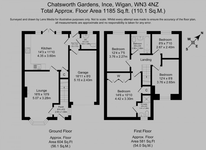 Floorplans For Chatsworth Gardens, Wigan