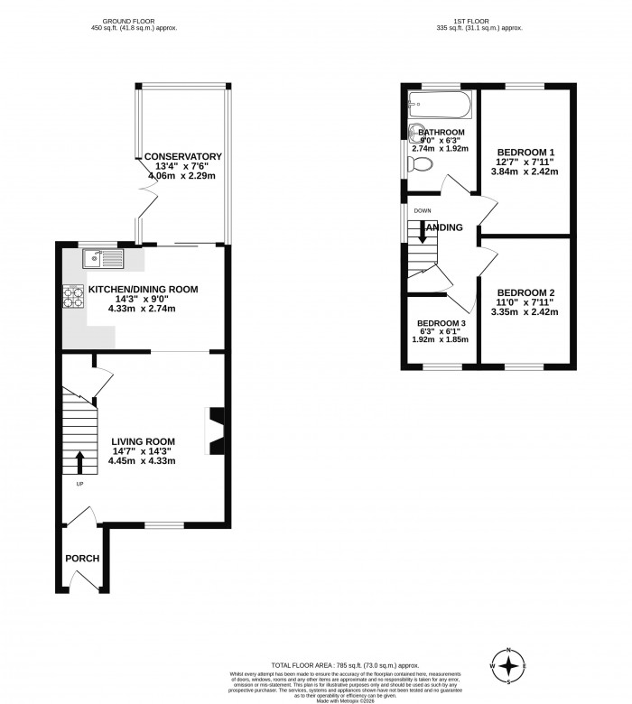 Floorplans For Kingsdown Road, Abram, Wigan