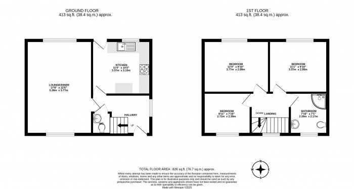 Floorplans For Rosemary Crescent, Whelley, Wigan
