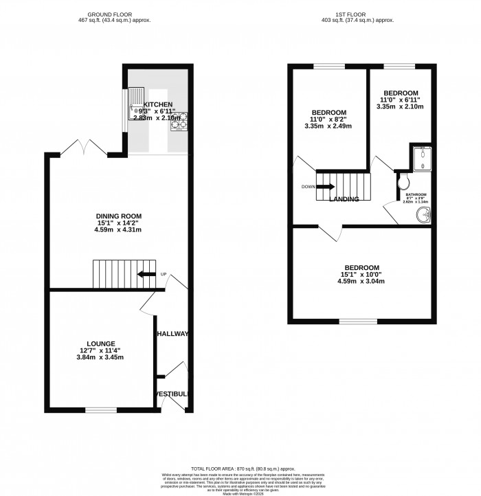 Floorplans For Holme Terrace, Swinley