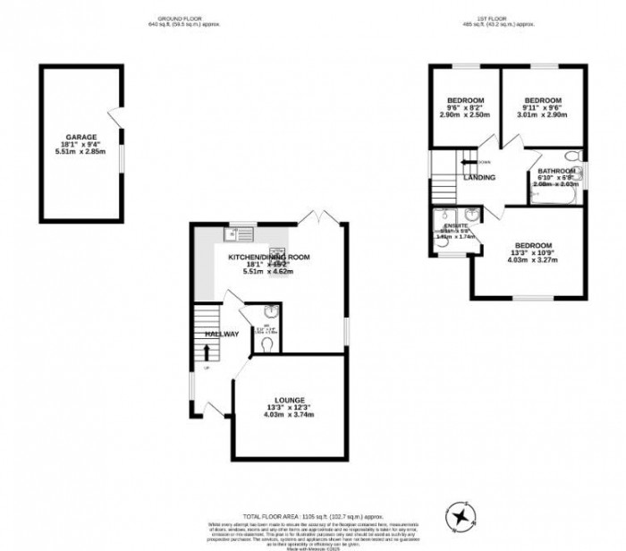 Floorplans For Newark Close, Blackrod, Bolton