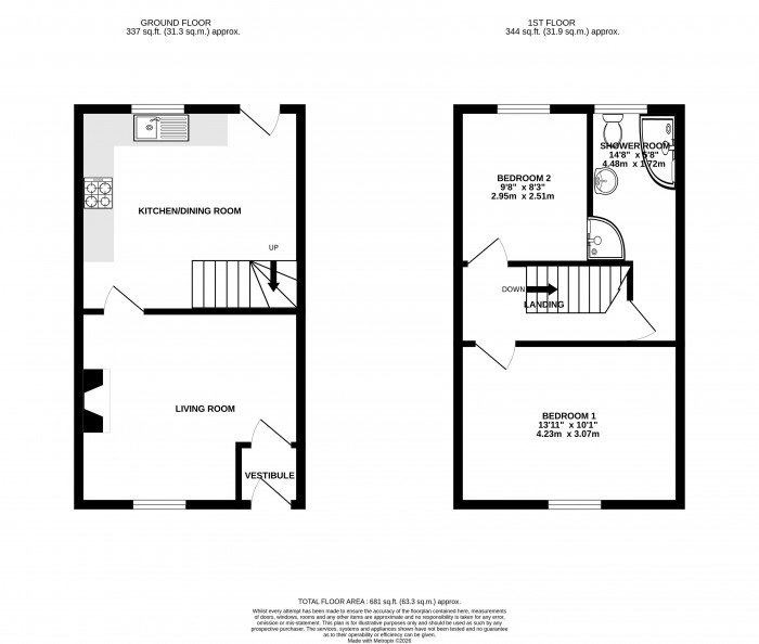 Floorplans For Sydney Street, Wigan