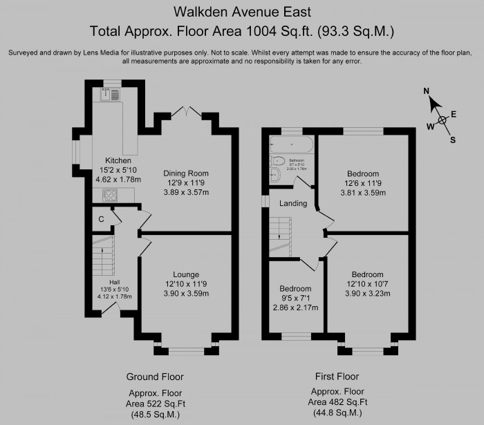 Floorplans For Walkden Avenue East, Wigan