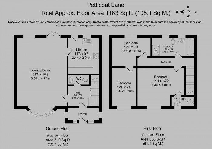 Floorplans For Petticoat Lane, Ince, Wigan
